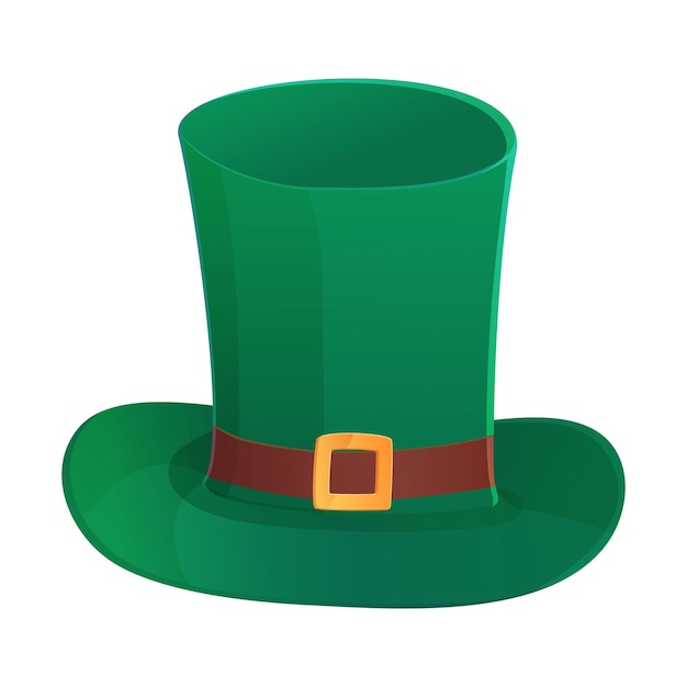 Leprechaun green top hat irish costume st patrick day concept illustration in cartoon style