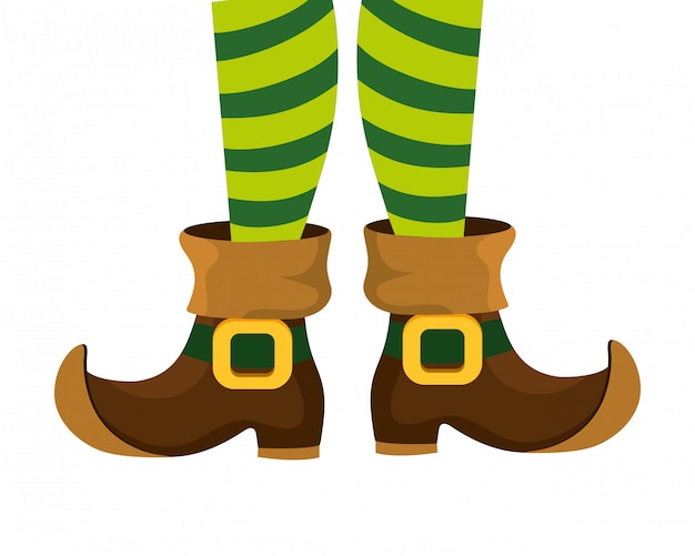 Vector leprechaun legs and shoes