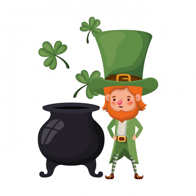 Leprechaun met ketel avatar karakter