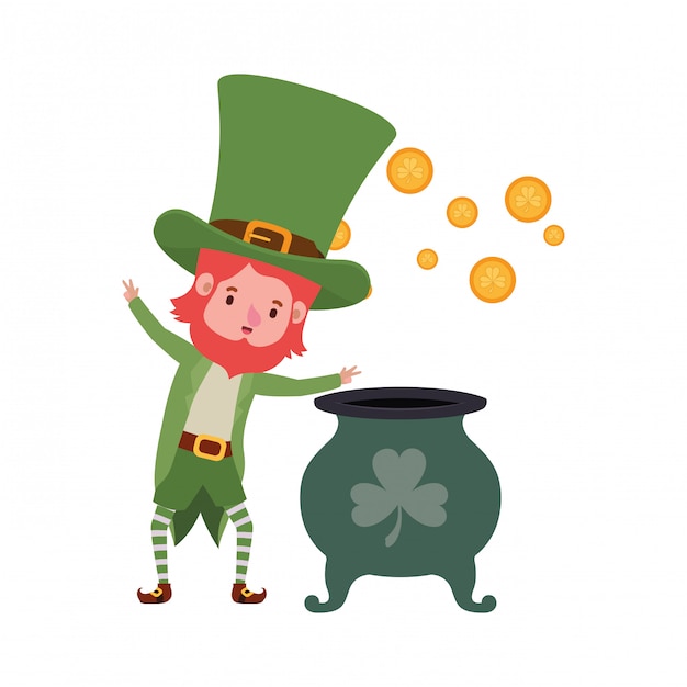 Leprechaun met ketel avatar karakter