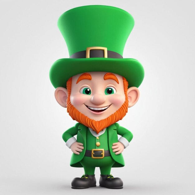 Leprechaun St Patricks Day Cartoon 3D Vector