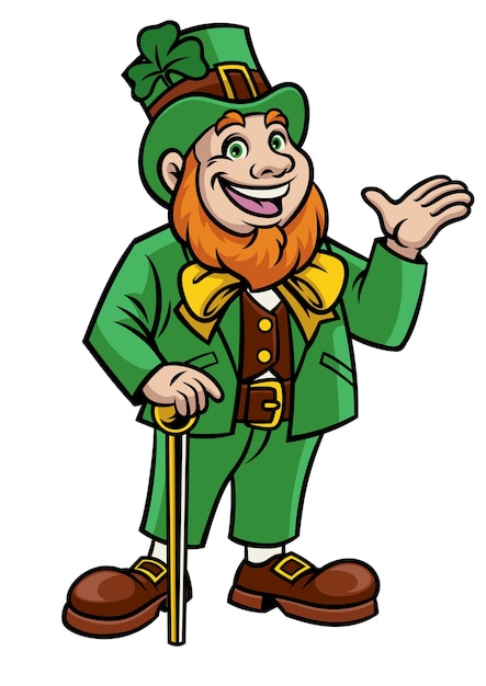 Leprechaun agitando la mano