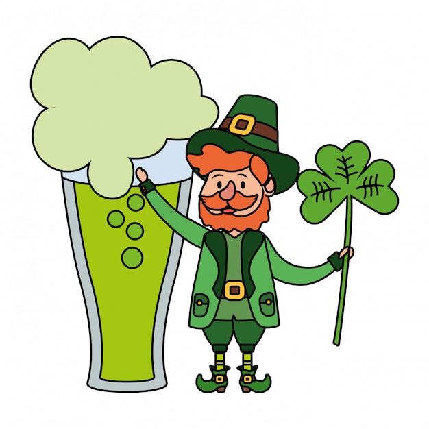 Leprechaun with beer