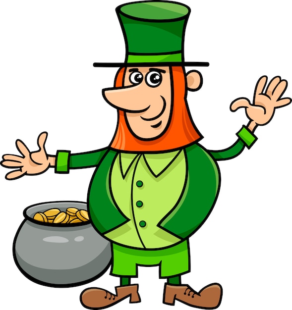 Leprechaun con pentola d'oro