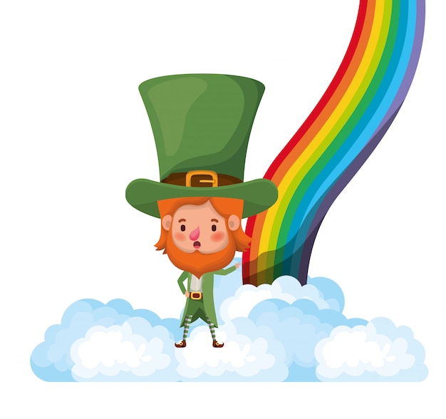 Leprechaun with rainbow avatar character