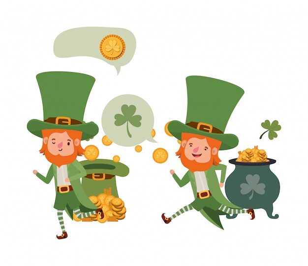 Leprechauns met avatar karakter van de tekstballon