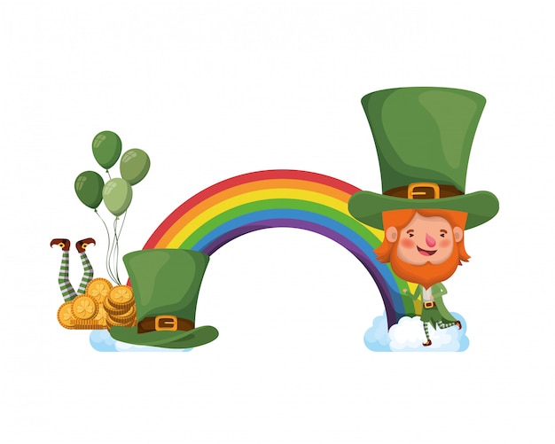 Leprechauns met regenboog avatar karakter