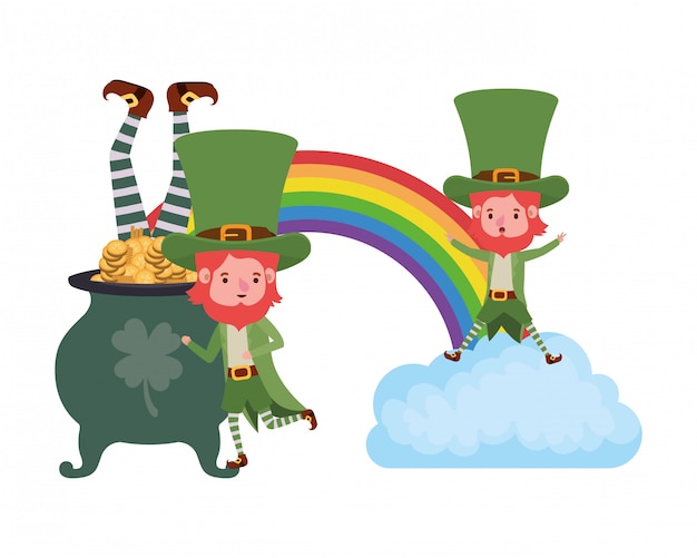 Leprechauns met regenboog avatar karakter