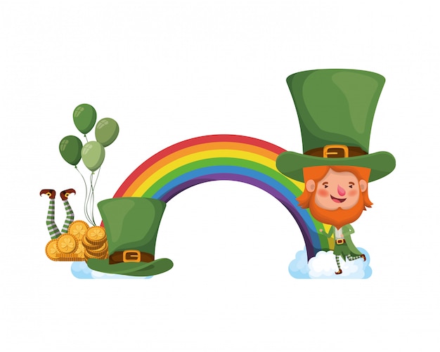 Leprechauns with rainbow avatar character