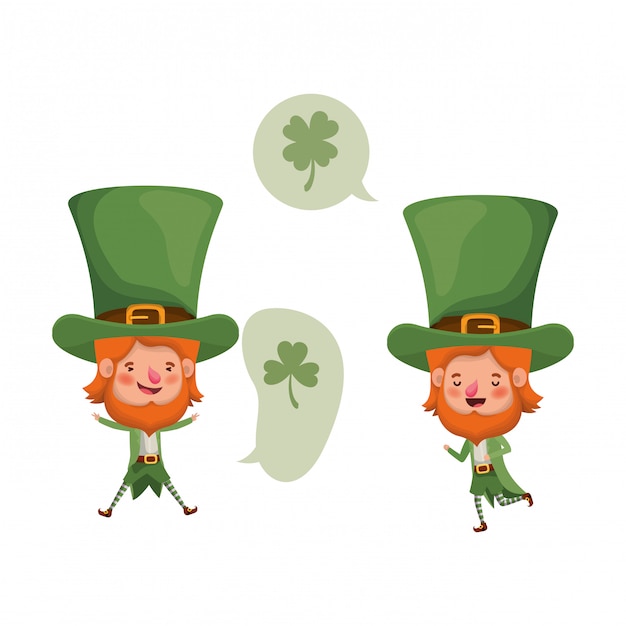 Leprechauns with speech bubble avatar character