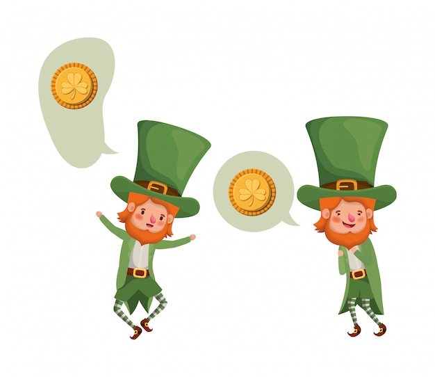 Leprechauns with speech bubble avatar character