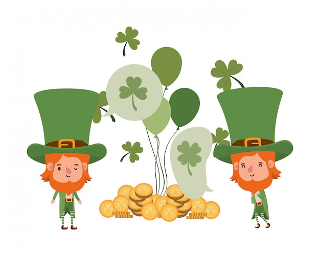 Leprechauns with speech bubble avatar character