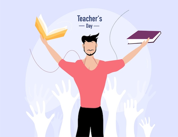 Lerarendag illustratie vectorontwerp voor lerarengebeurtenis