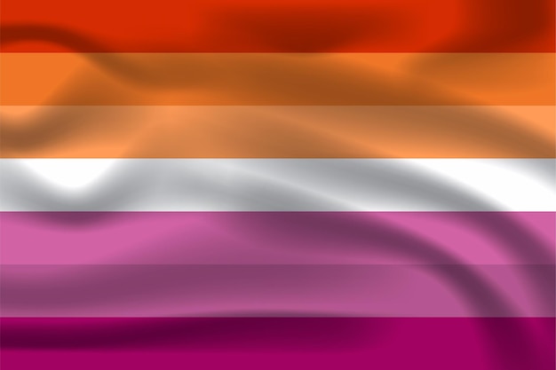 Lesbian Flag for LGBTQ free vector illustration