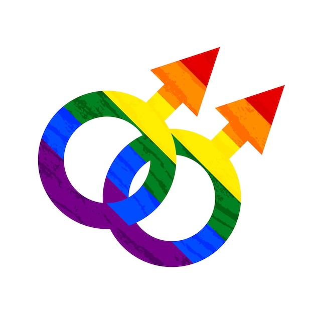 Vector lesbian gay bisexual transgender lgbt pride symbol and sign gay and lesbian love rainbow vector