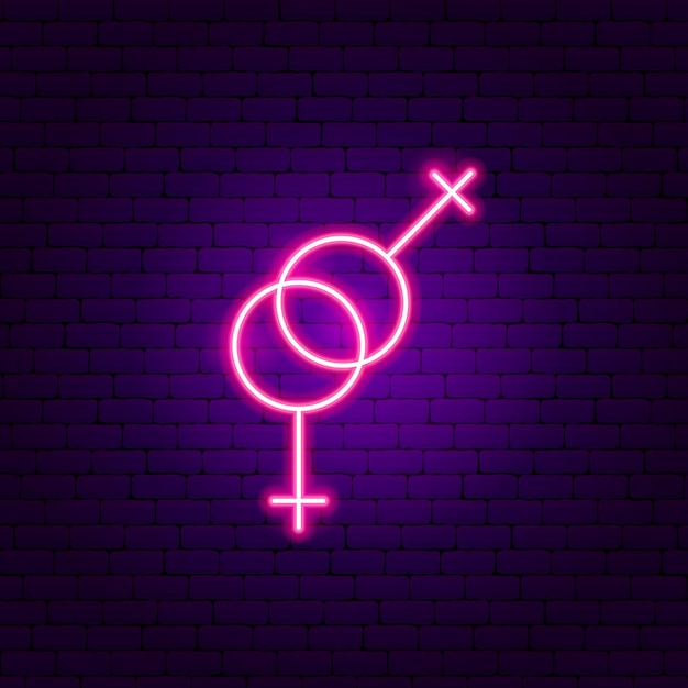 Vector lesbian neon sign