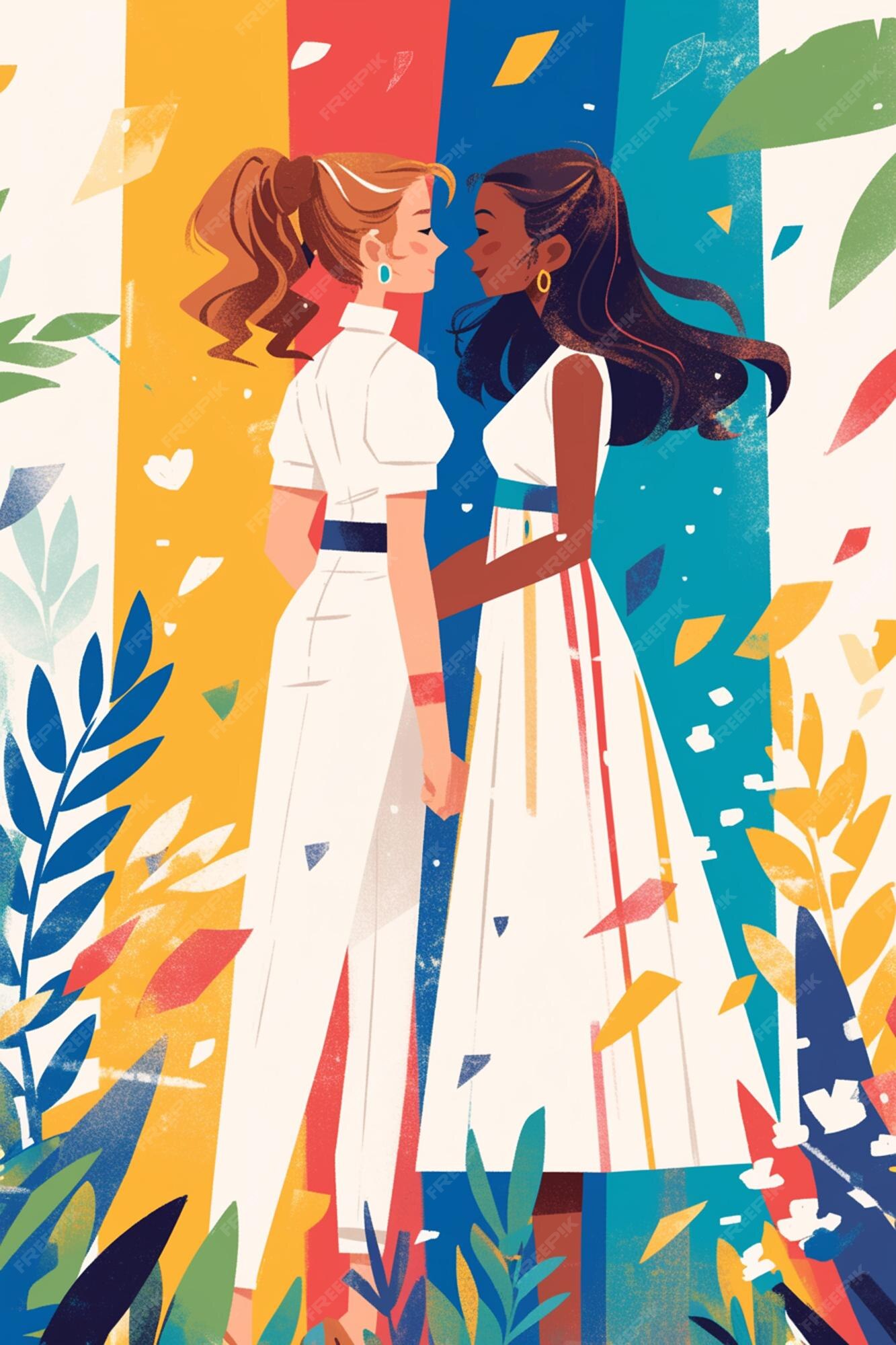 Premium Vector | Lesbian Solidarity and Support Poster 