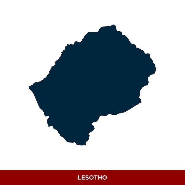 Lesotho Country Map Icon Vector Design Template