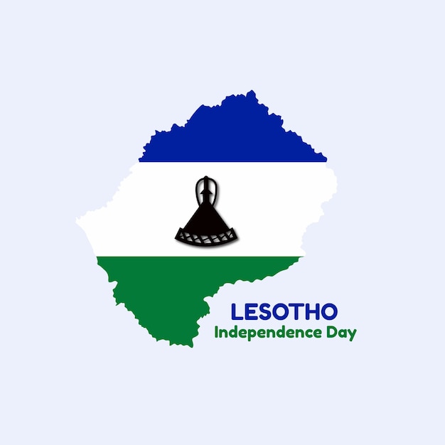 Lesotho disegno di illustrazione vettoriale giorno indipendente