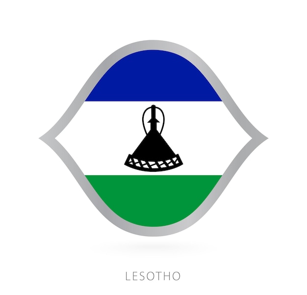 Bandiera della squadra nazionale del lesotho in grande stile per le competizioni internazionali di basket