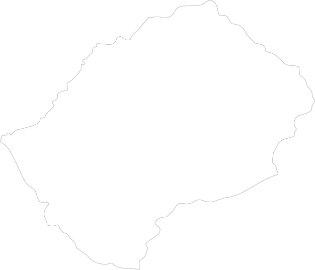 Vector lesotho outline map