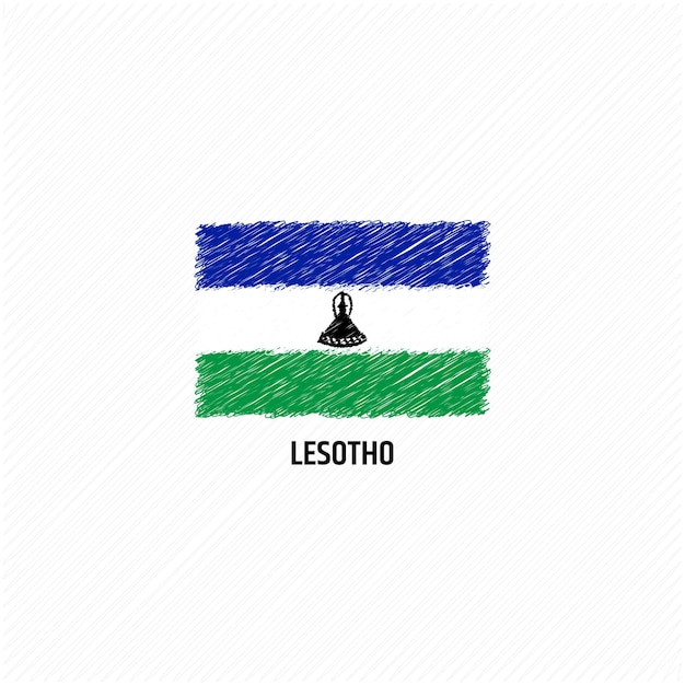 Lesotho vlag sjabloon platte vectorillustratie