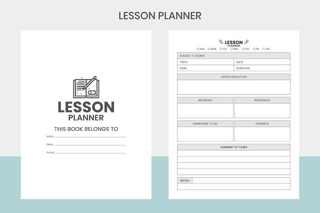 Vector lessenplanner kdp interieur