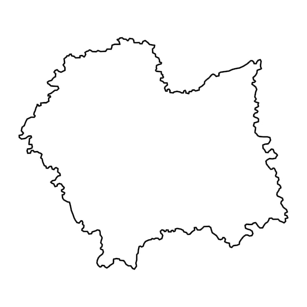 Lesser Poland Voivodeship map province of Poland Vector illustration