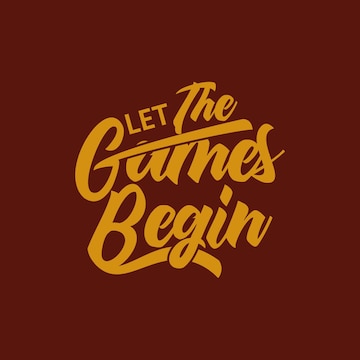 Let The Game Begin Text Design Template 10177400 Vector Art at