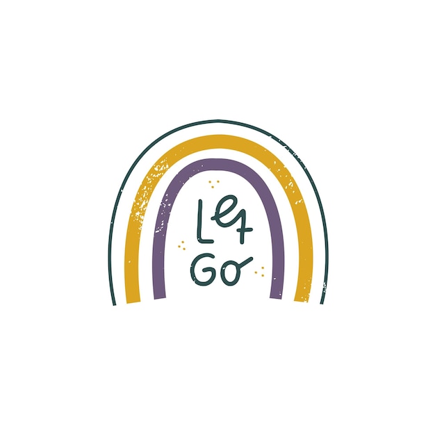 Let go vector print Mindfulness poster