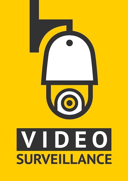 Let op video cctv-symboolsticker om af te drukken.