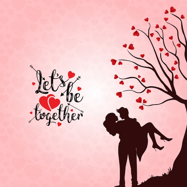 Let's be together valentine's card 