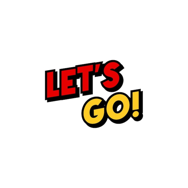 Let's go banner template vector