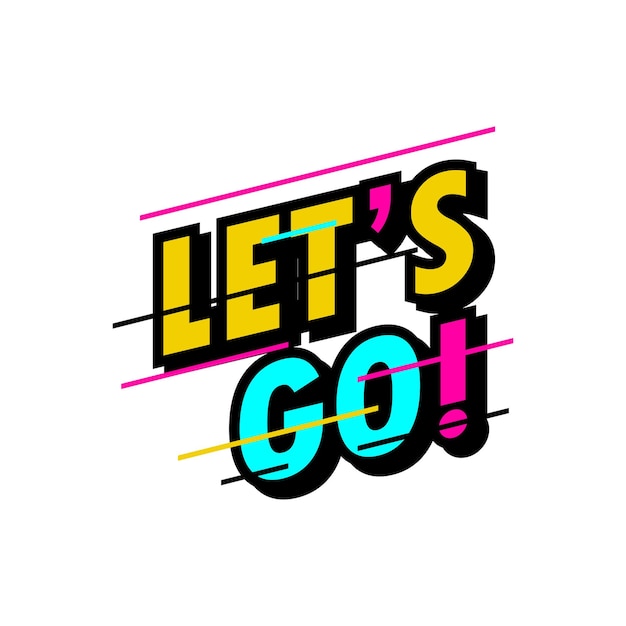 Let's Go Banner Template Vector