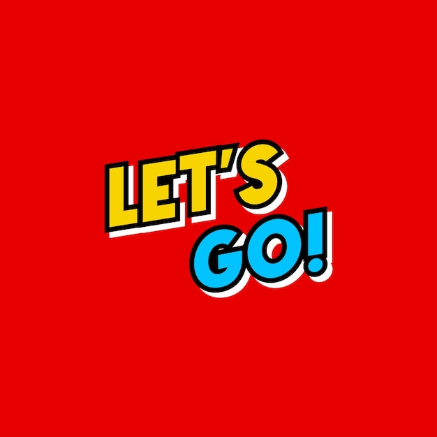 Vector let's go banner template vector