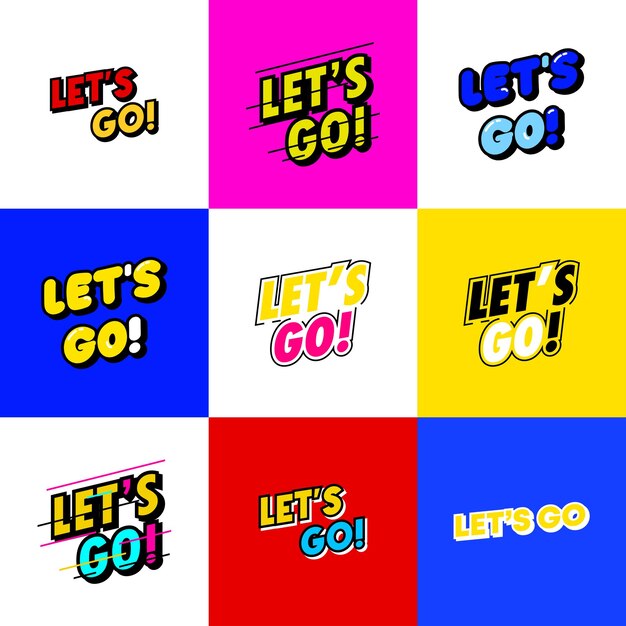 Let's Go Banner Template Vector