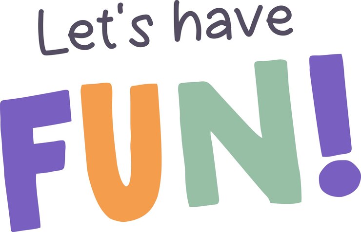 Vector let's have fun lettering