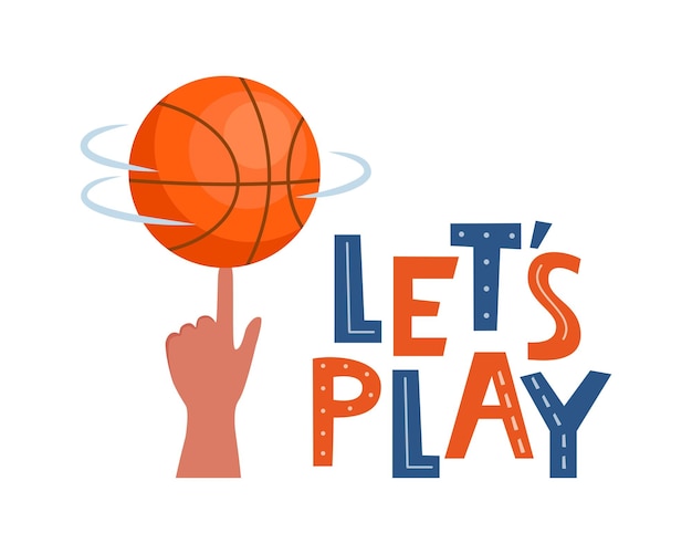 Premium Vector | Let's Play Basketball Tshirt design typography with