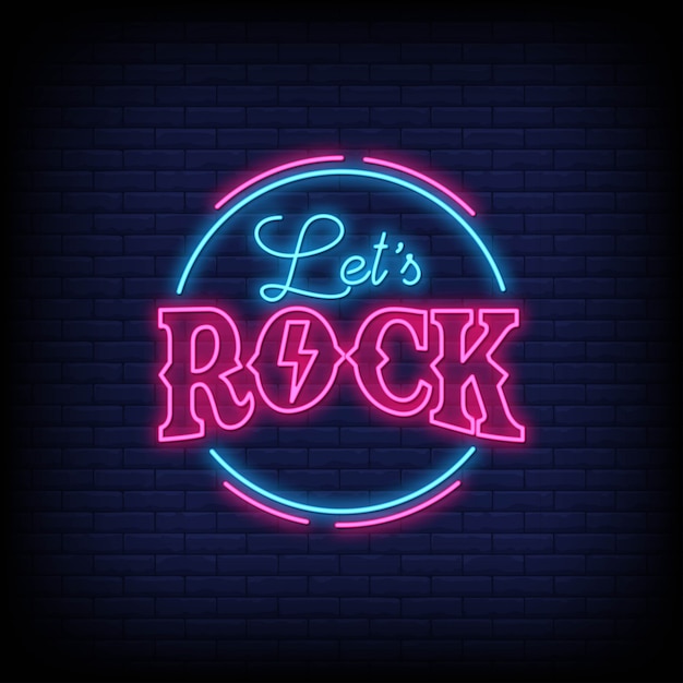 Facciamo rock lettering lettere al neon