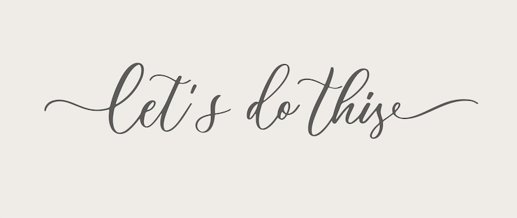 Vector let s do this calligraphy quote gift tag lettering message handwritten modern brush calligraphy for wedding invitation and other decor