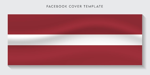 Letland land vlag social media banner