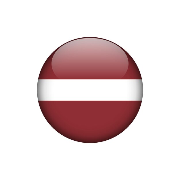 Letland Vlag Cirkel Knop Vector Sjabloon