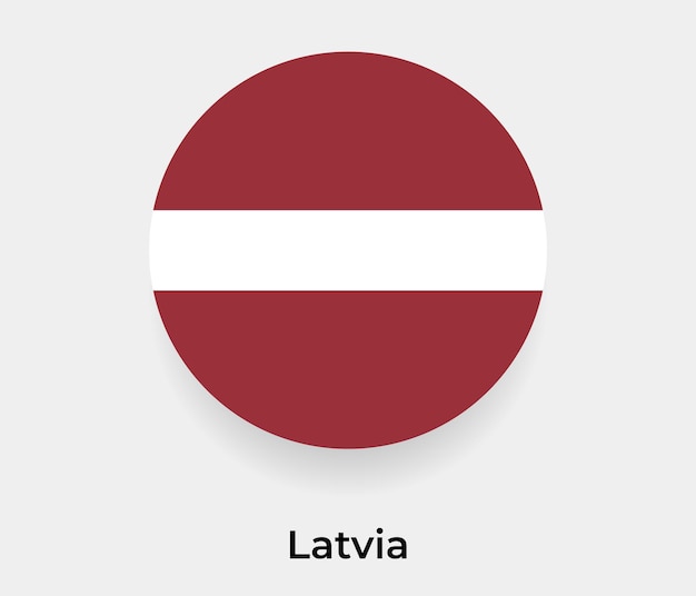 Letland vlag zeepbel cirkel ronde vorm pictogram vectorillustratie