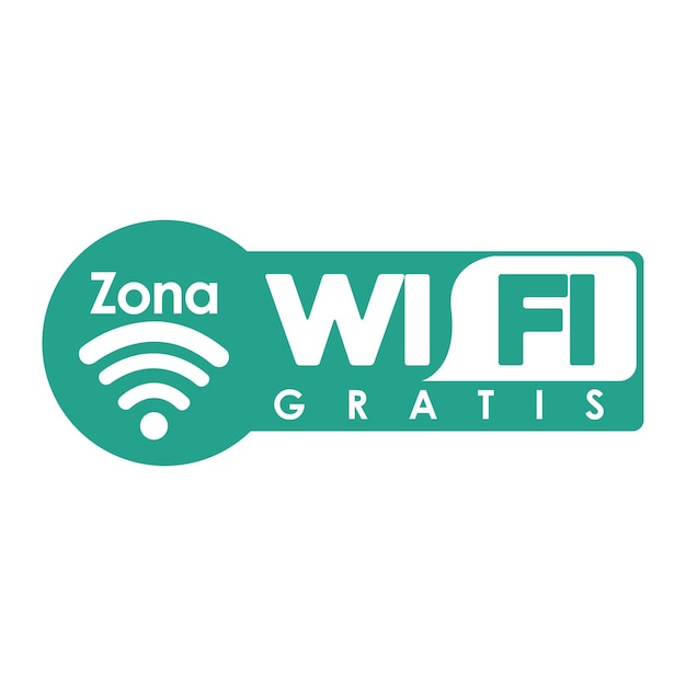 Vector letrero wifi gratis wifi teken