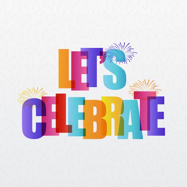 Vector lets celebrate lettering