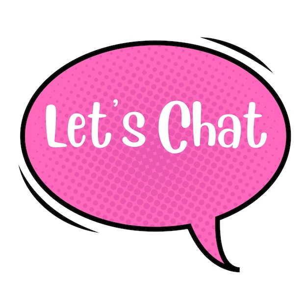 Lets Chat Messages Sticker Ontwerp lettering sticker typografische bericht chat badge