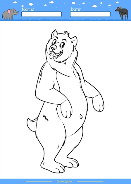 Lets color it Grizzly Bear