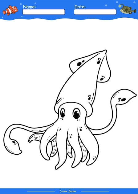 Lets color it squid