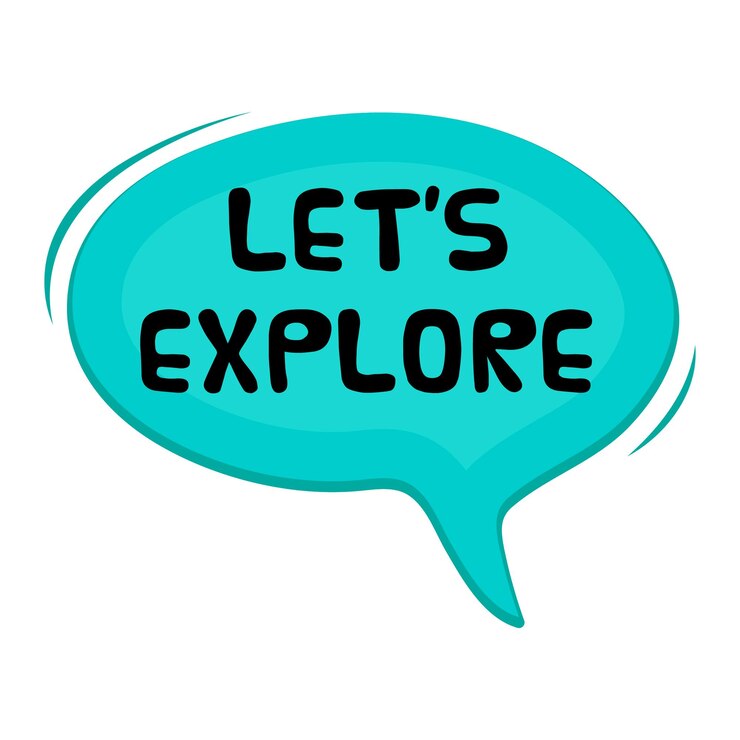 वेक्टर lets explore messages sticker design lettering sticker typographic message chat badge