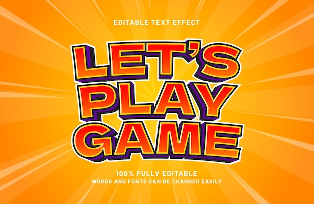 ゲーム・ダン・キッズ・テキスト・スタイルで編集可能なテキスト・エフェクトをプレイします